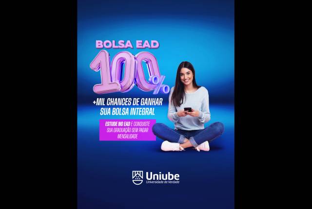 Estão abertas as inscrições para o vestibular Bolsa 100 EAD da Uniube